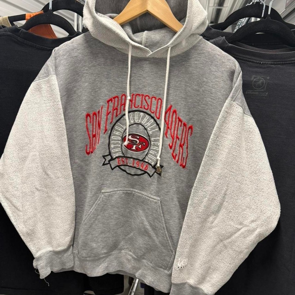 Vintage 90's Streetwear Style Lee Sport San Francisco 49ers Football Hoodie - Picture 2 of 6